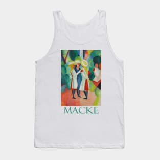 Four Girls in Straw Hats by German Expressionist August Macke Tank Top